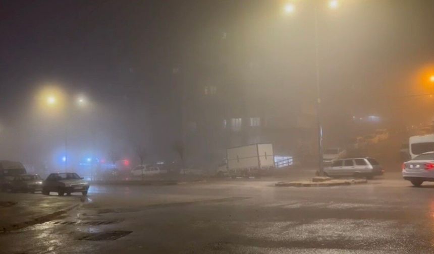 Besni’de sağanak ve sis etkili oldu, görüş mesafesi 10 metreye düştü