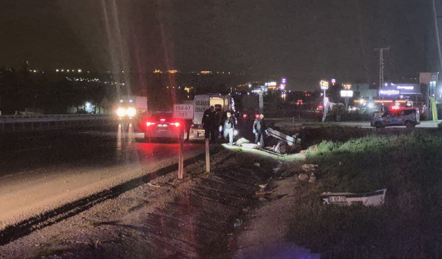 Ankara Gölbaşı’nda otomobil takla attı: 1 ölü, 2 yaralı