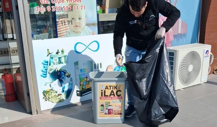 Pursaklar’da atık ilaçlar güvenle toplanıyor