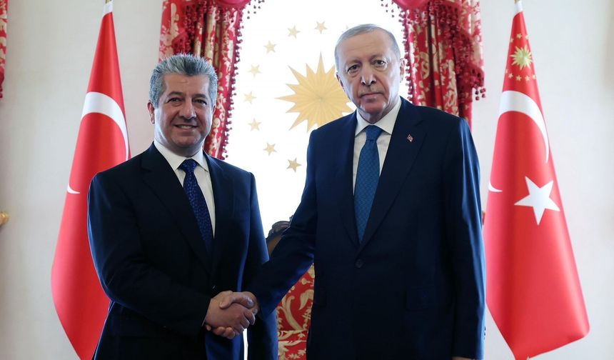 Erdoğan, IKBY Başbakanı Barzani’yi kabul etti