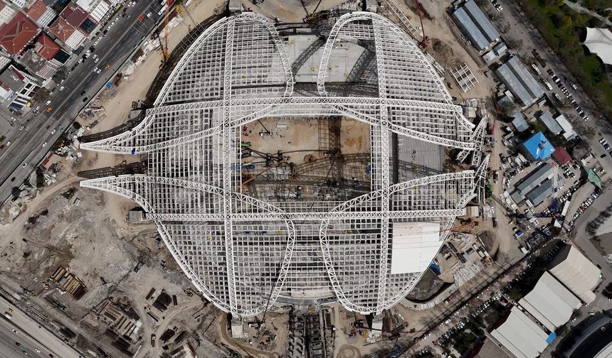 Başkentte 50 bin kişilik stadyum yükseliyor
