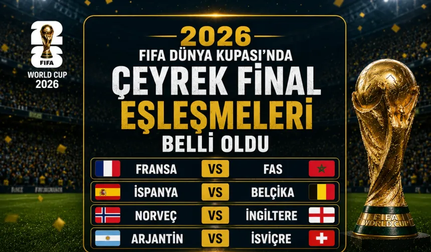 2026 FIFA Dünya Kupası'nda çeyrek final eşleşmeleri belli oldu