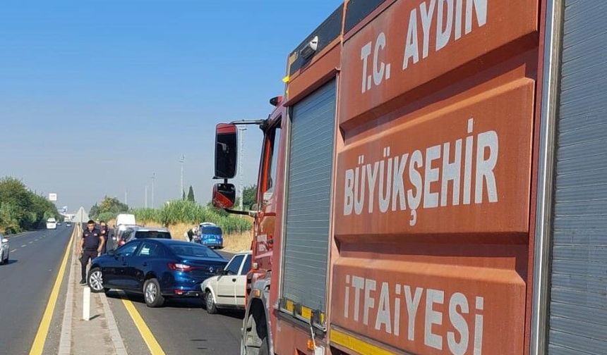 Aydın’da korkutan kaza! 8 araç birbirine girdi