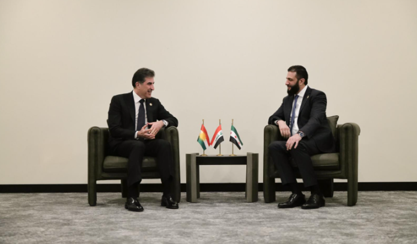 Şara ve Barzani Şam’da bölge gündemini istişare etti