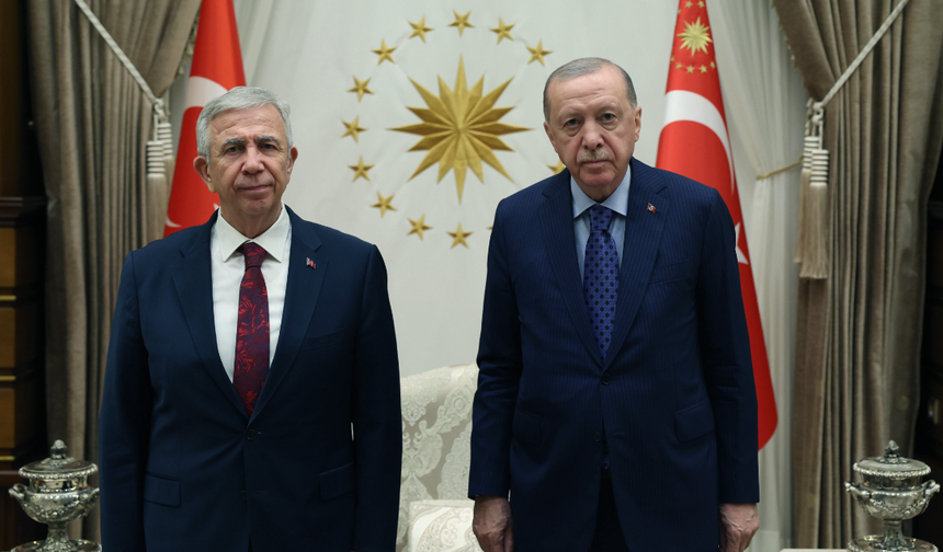Cumhurbaşkanı Erdoğan ile Mansur Yavaş Külliye’de görüştü