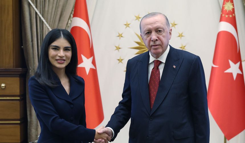 Cumhurbaşkanı Erdoğan, Saida Mirziyoyeva'yı Külliye'de kabul etti