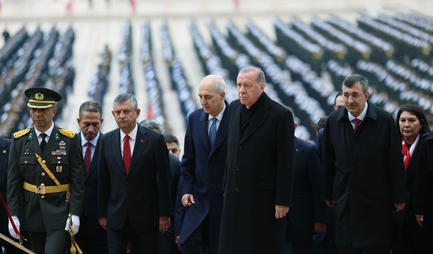 29 Ekim Cumhuriyet Bayramı’nda Cumhurbaşkanı Erdoğan ve devlet erkanı Anıtkabir’de