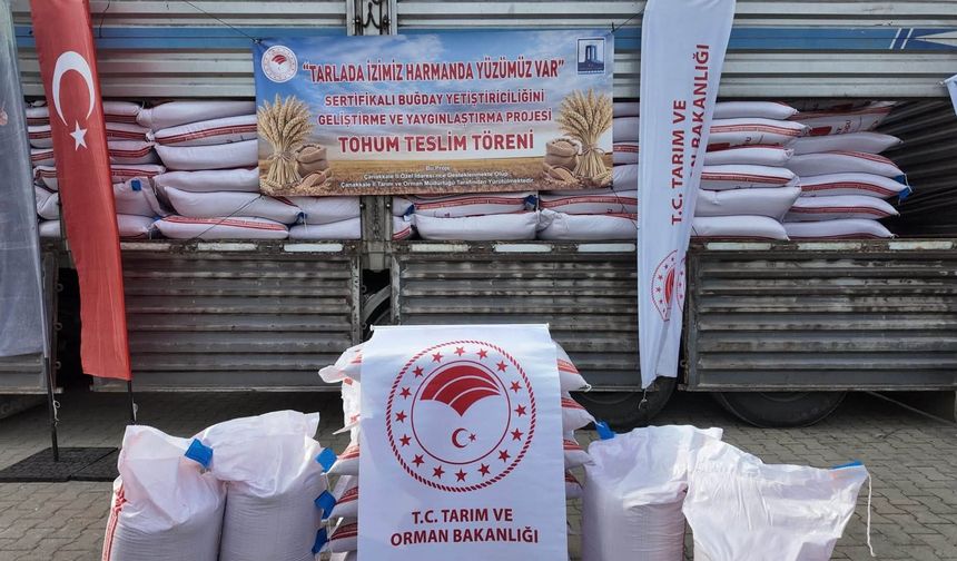 Çanakkale’de çiftçilere 62 bin 500 kilogram sertifikalı buğday tohumu dağıtıldı