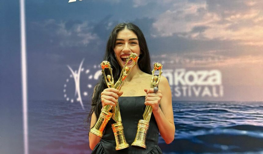 Altın Koza’da Hazar Ergüçlü’ye En İyi Kadın Oyuncu Ödülü