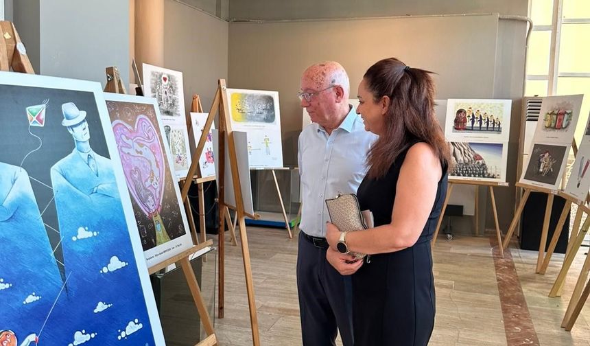 Uluslararası karikatürler Muğla’nın 6 ilçesinde sergilendi