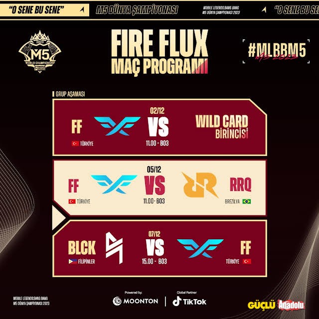 M5 Fire Flux maç programı