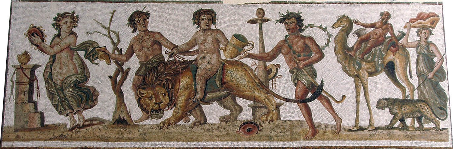 Dionysos Procession Mosaic El Jem Museum