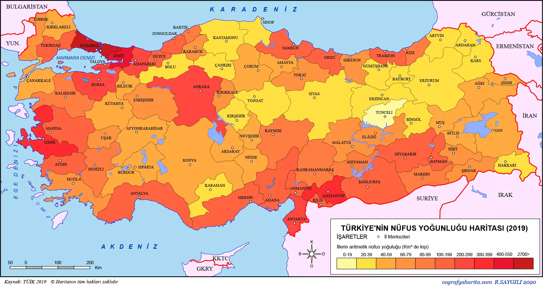 Türkiye'nin İlleri Ve Nüfusları