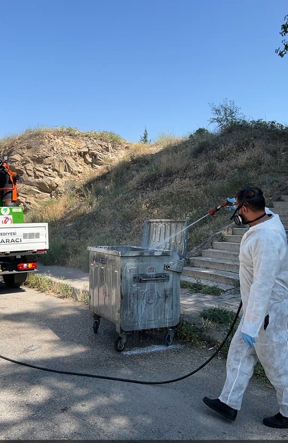 Çöp Konteynerleri Tek Tek İlaçlanıyor (3)