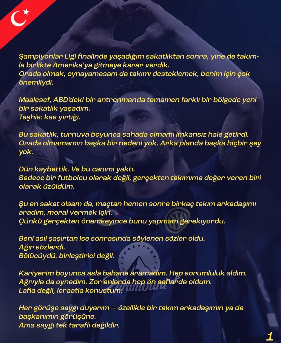 Hakan Çalhanoğlu Açıklama 1