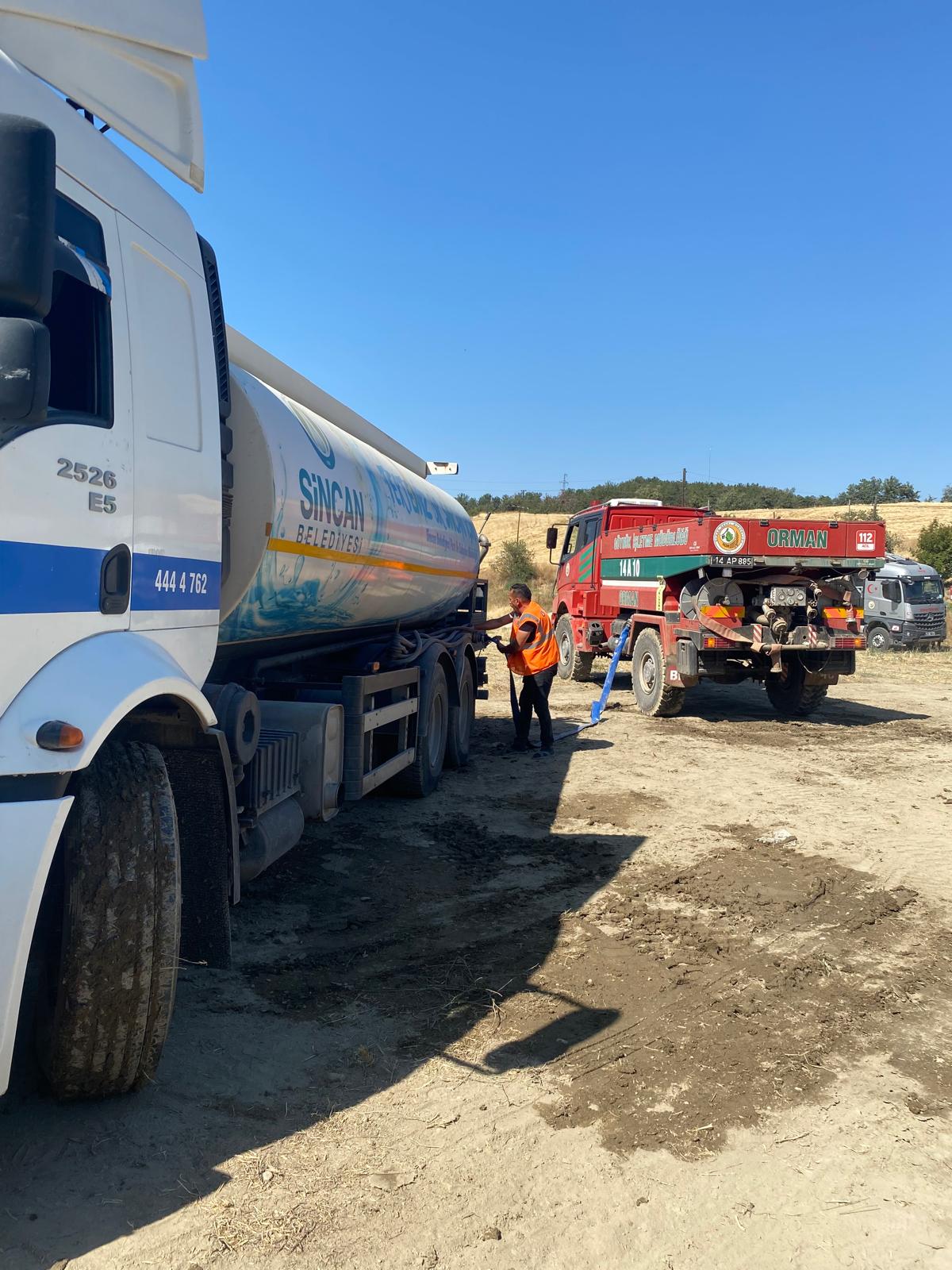 Sincan'dan Bolu’daki Yangına Destek (1)