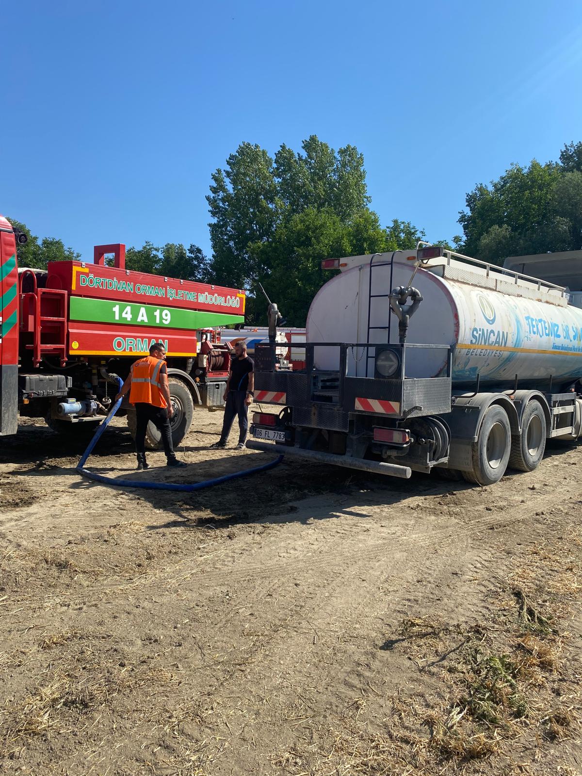 Sincan'dan Bolu’daki Yangına Destek (2)
