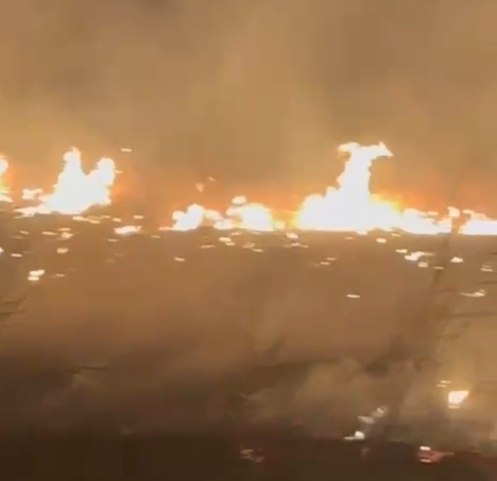 Malatya'da Korkutan Anız Yangını (1)