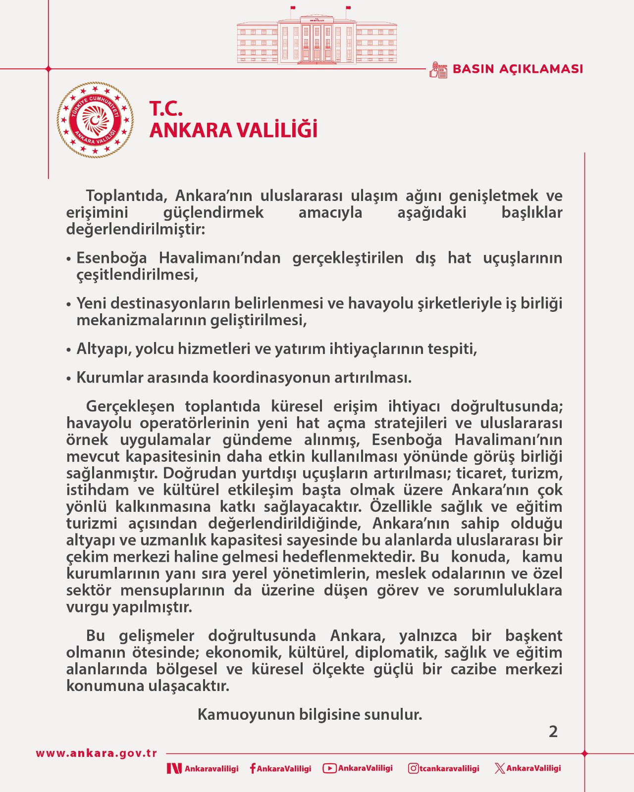 Ankara’dan Direkt Yurtdışı Uçuşlar Artıyor 2