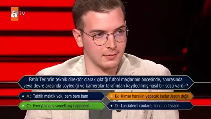 Kim Milyoner Olmak İster'de Fatih Terim Sorusu Gündem Oldu! 2