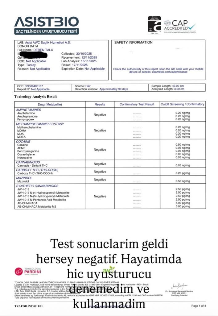 Deren Talu Test Sonucu