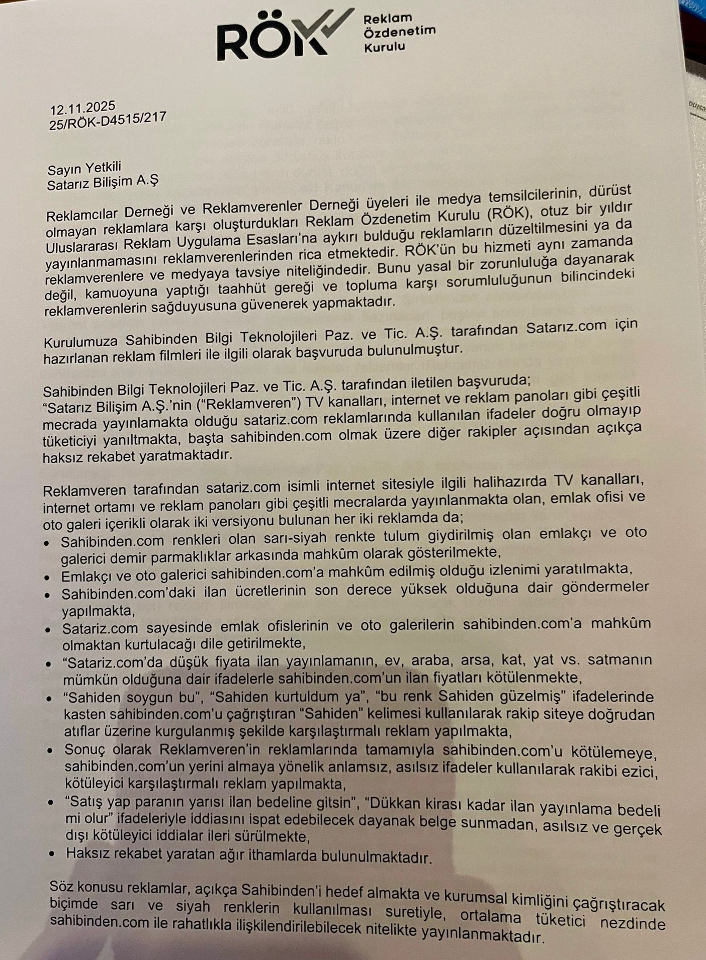 Reklam Özdenetim Kurulu Belgeleri (2)