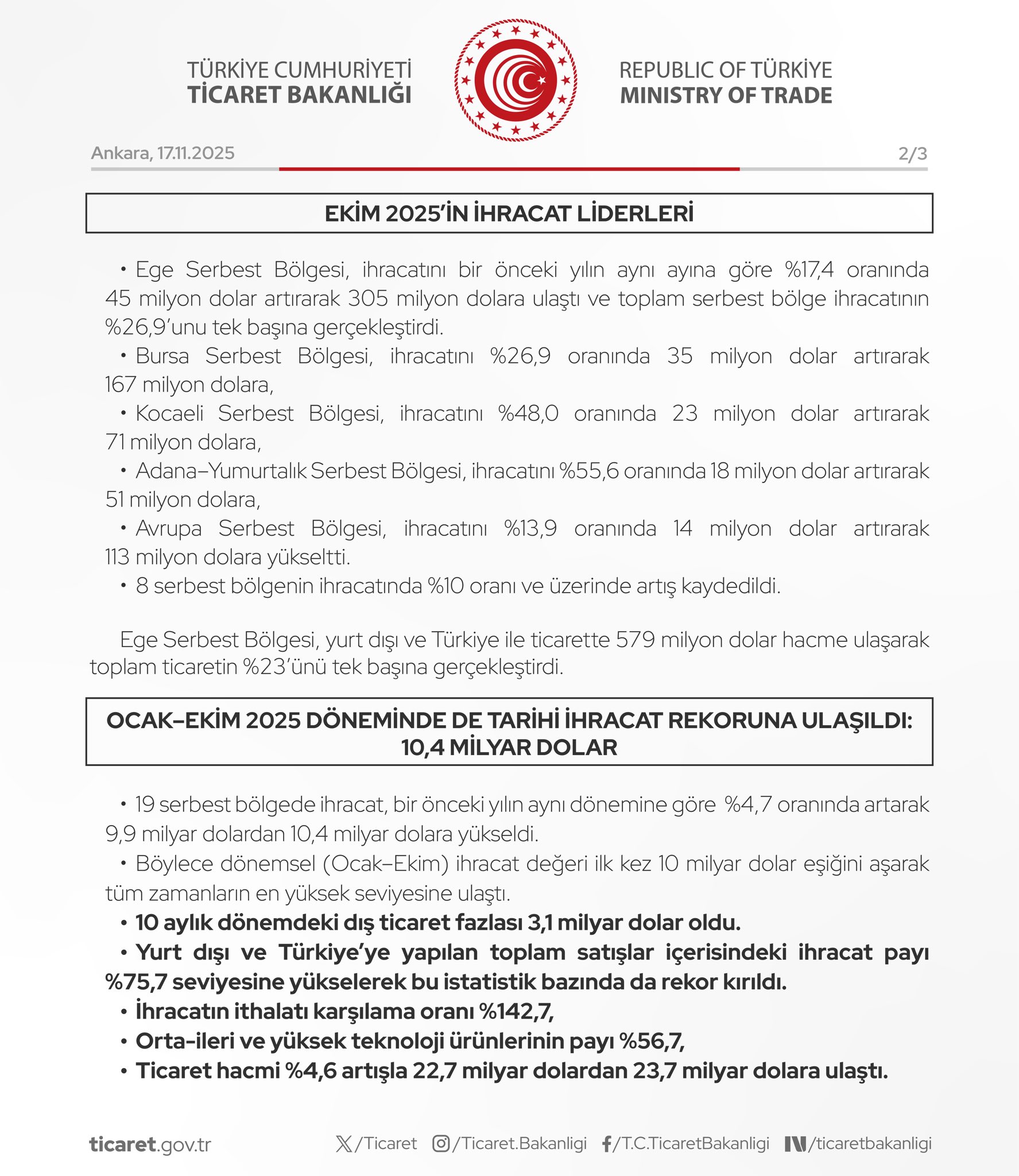 Ticaret Bak. Açıklaması 2