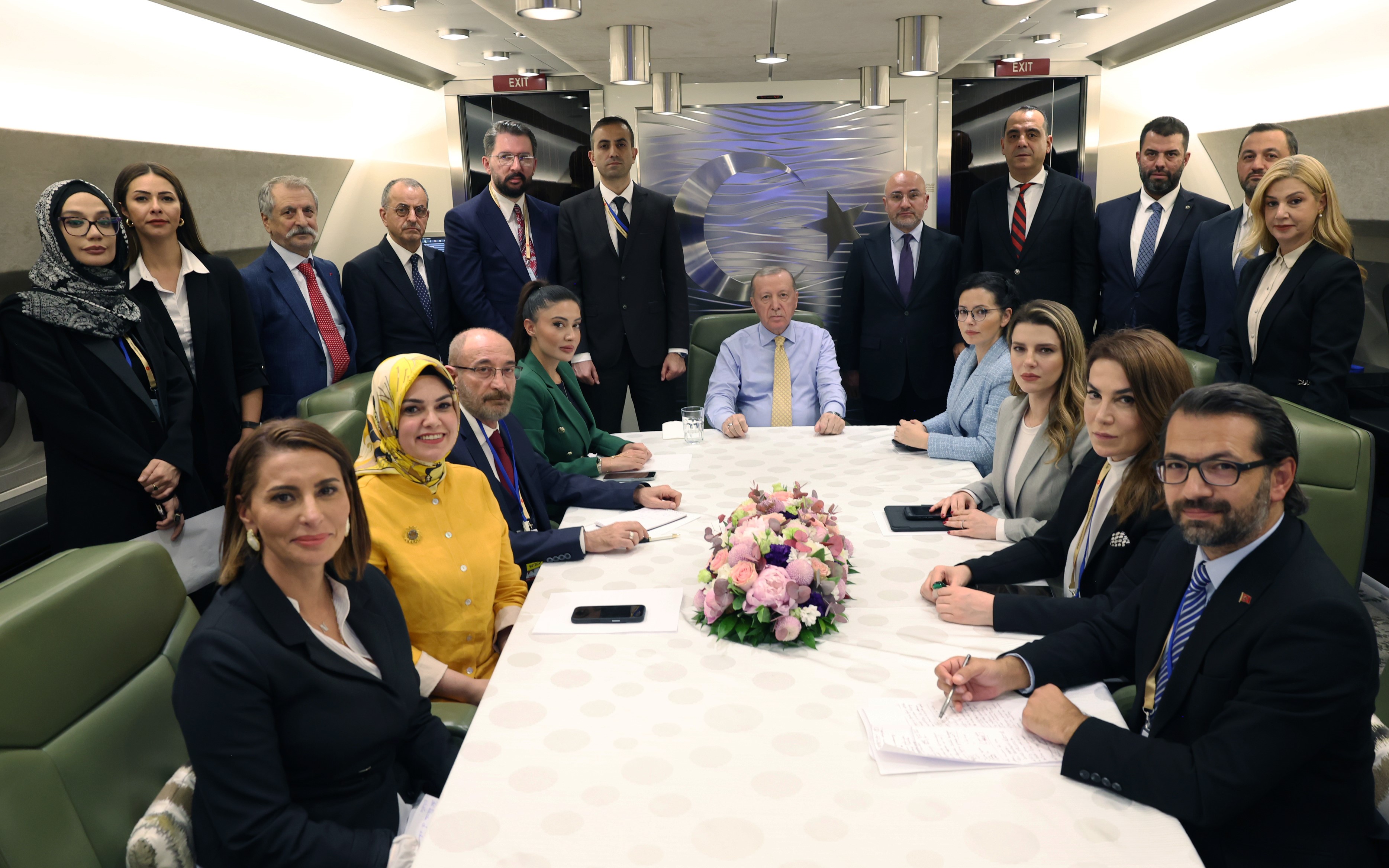 Uçakta Erdoğan (1)