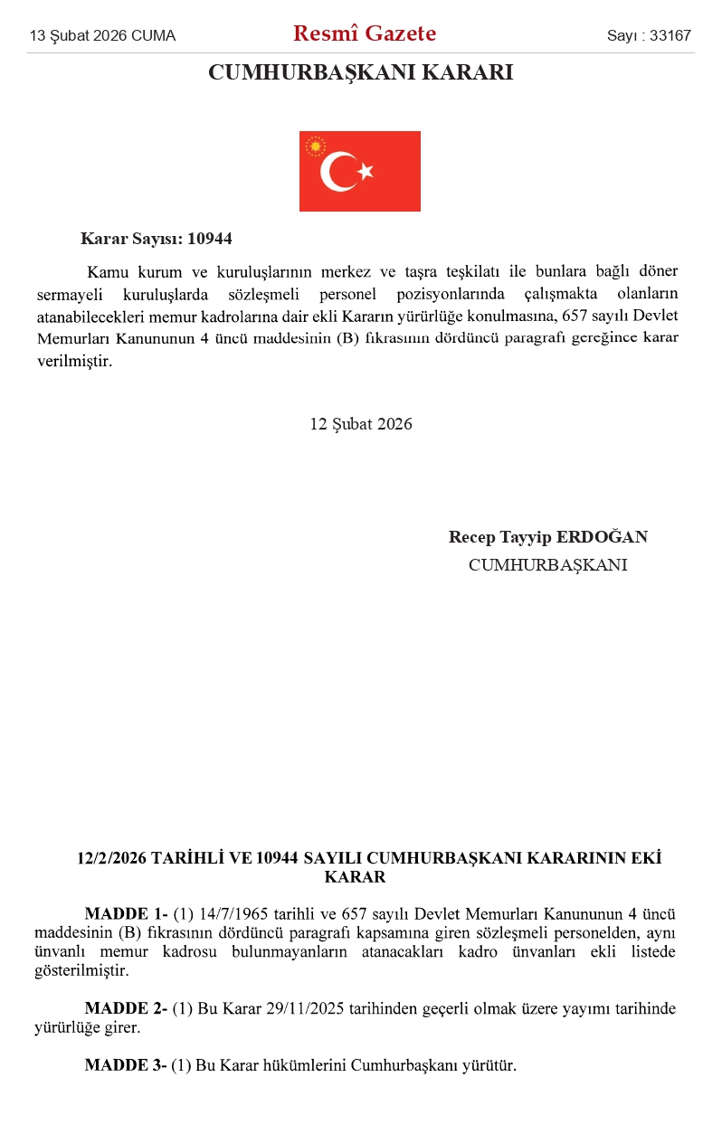 Aynı Unvanlı Kadro Bulunmayan (1)