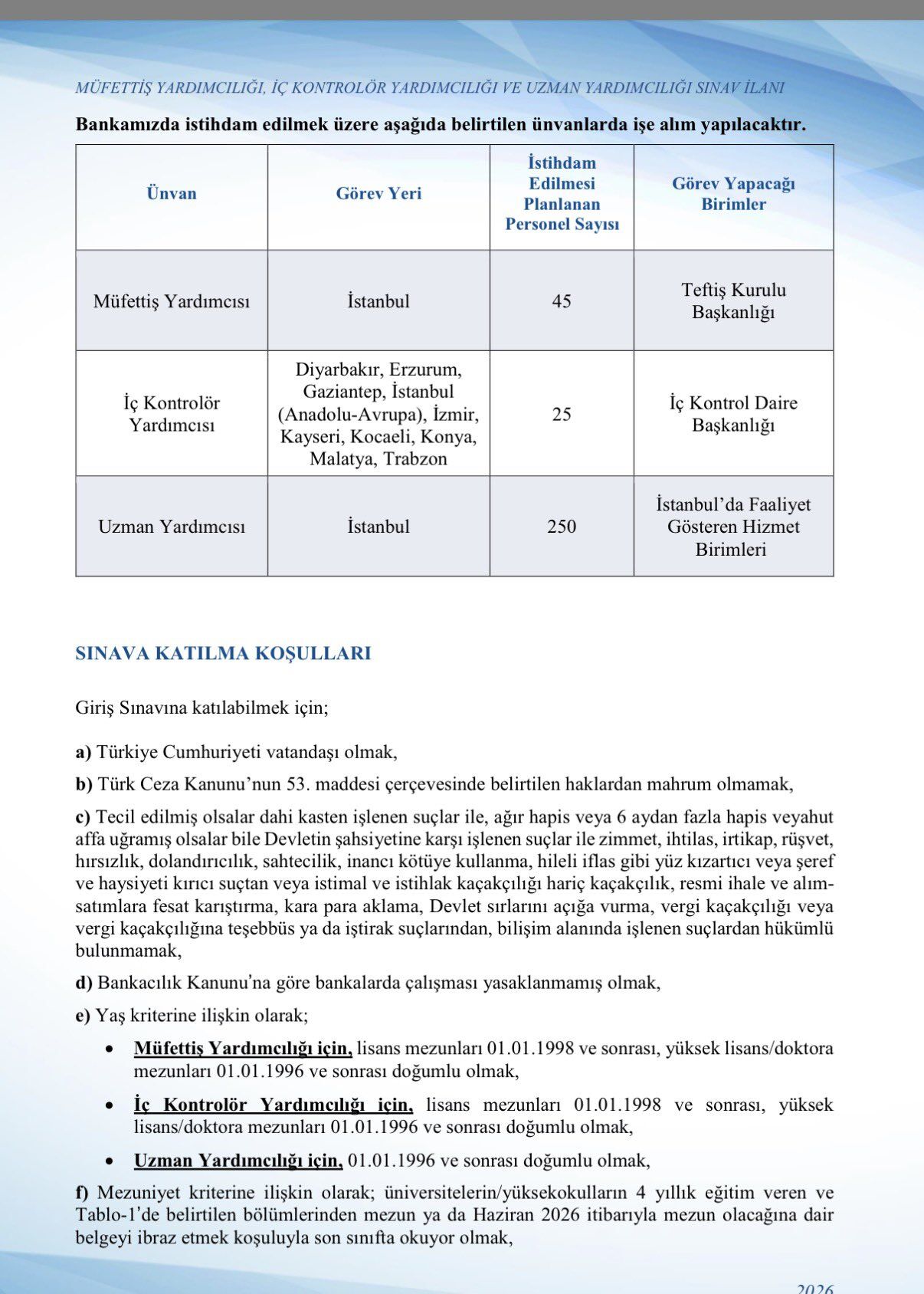 Halkbank Uzman Ve Müfettiş Alımı Başlıyor (4)