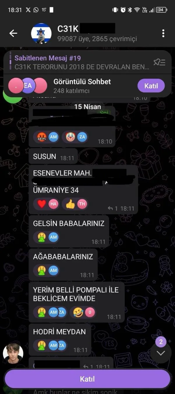 Telegram’da Şok Yazışmalar Okulları Hedef Alan “C31K” Kanalı Deşifre Oldu