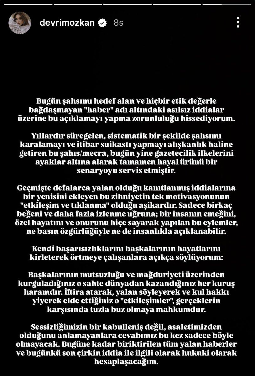Devrim Özkan Açıklama