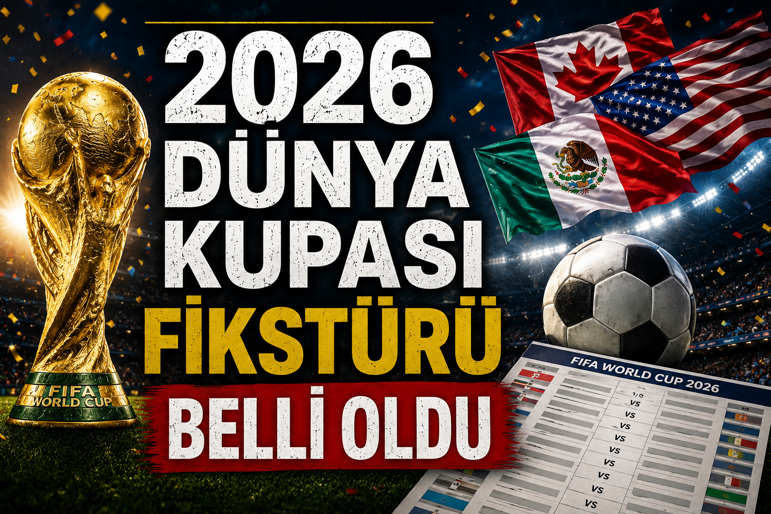2026 Dünya Kupası Fikstürü Belli Oldu