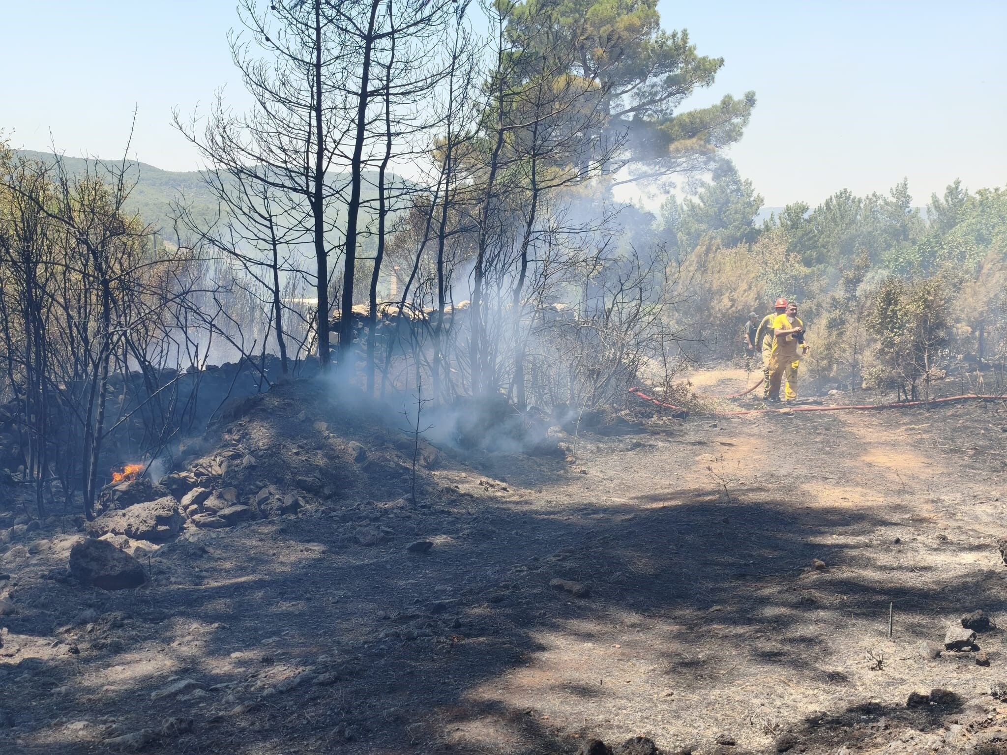 Seydikemer'deki Yangına Müdahale Sürüyor (1)