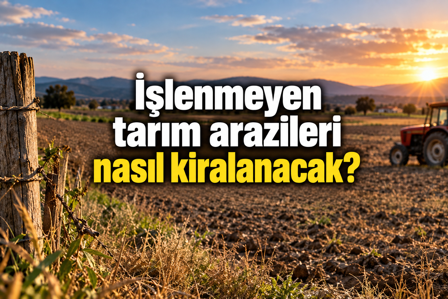 İşlenmeyen tarım arazileri nasıl kiralanacak?