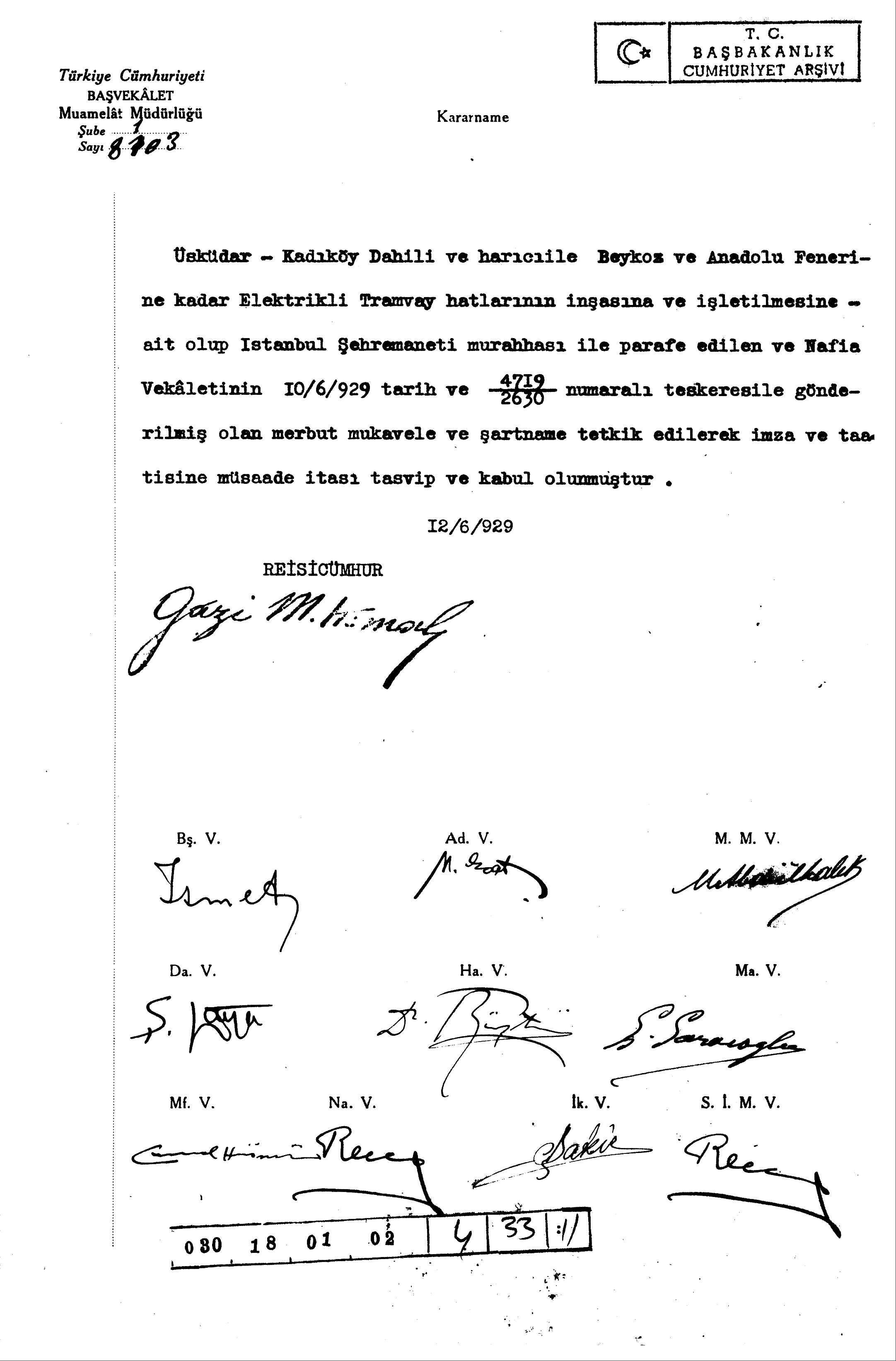 Atatürk'ün 97 yıllık Beykoz tramvay kararı ortaya çıktı - 2